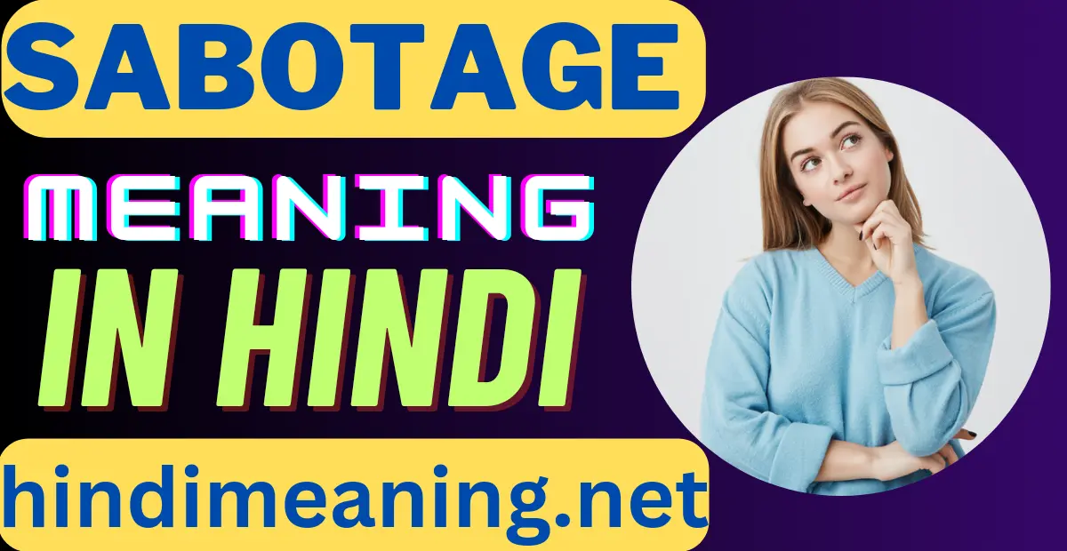 Sabotage Meaning In Hindi